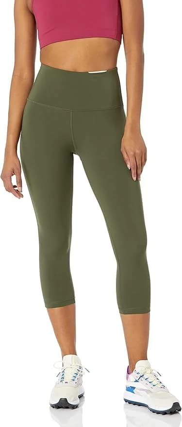 Amazon Essentials Mallas Capri Active Sculpt de Talle Alto — Mujer