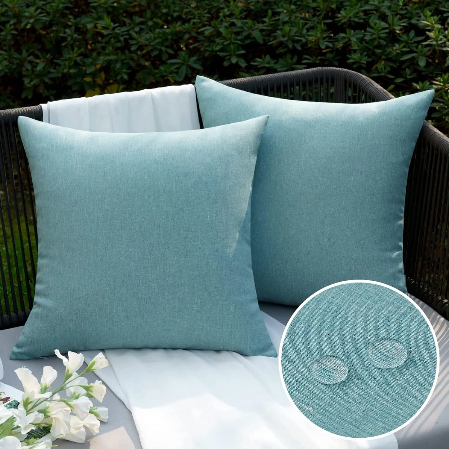 Cojines para Exterior Impermeables — Funda Lavable