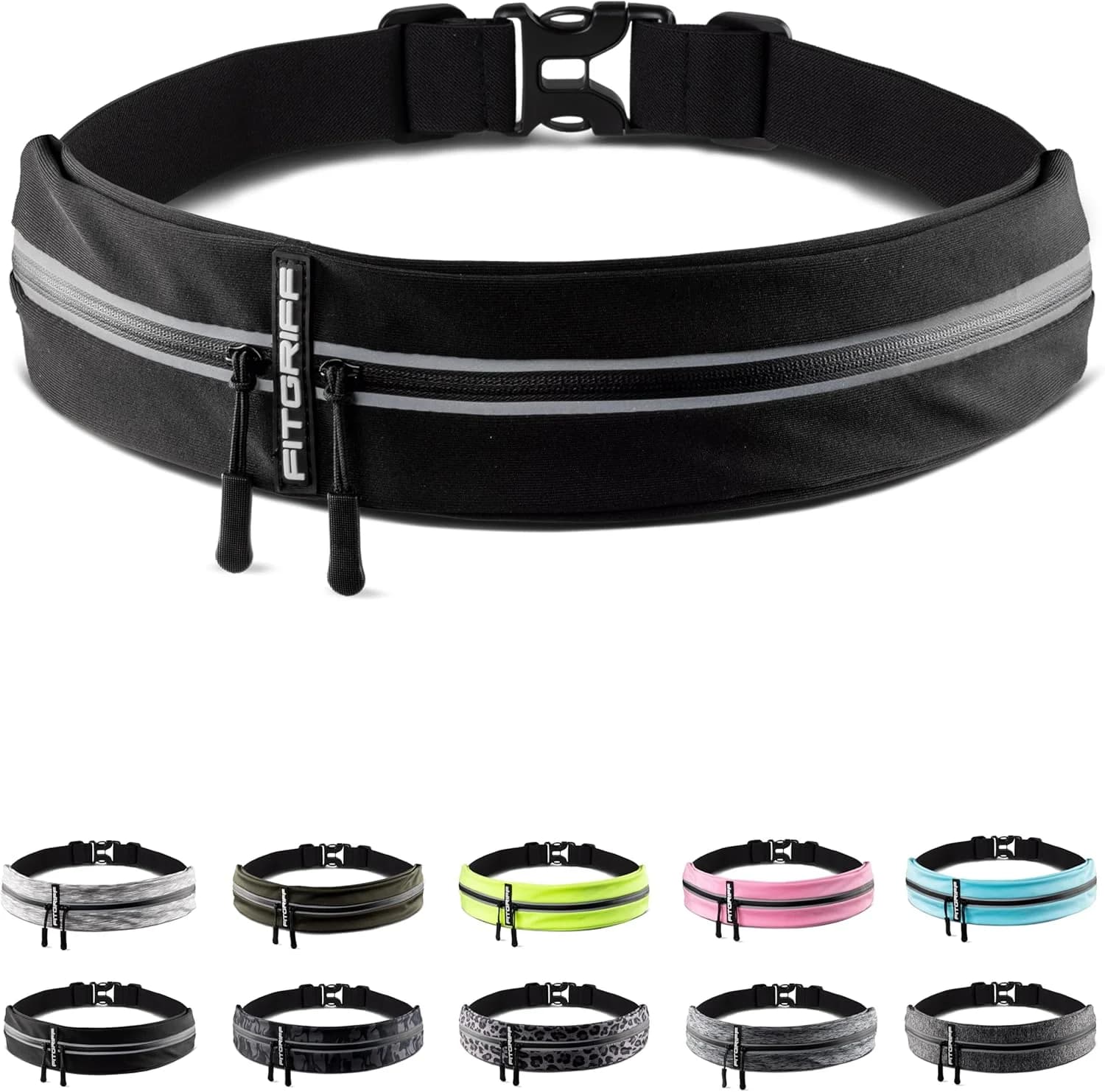 Fitgriff Cinturón de Running Portamóvil — Impermeable y Plegable