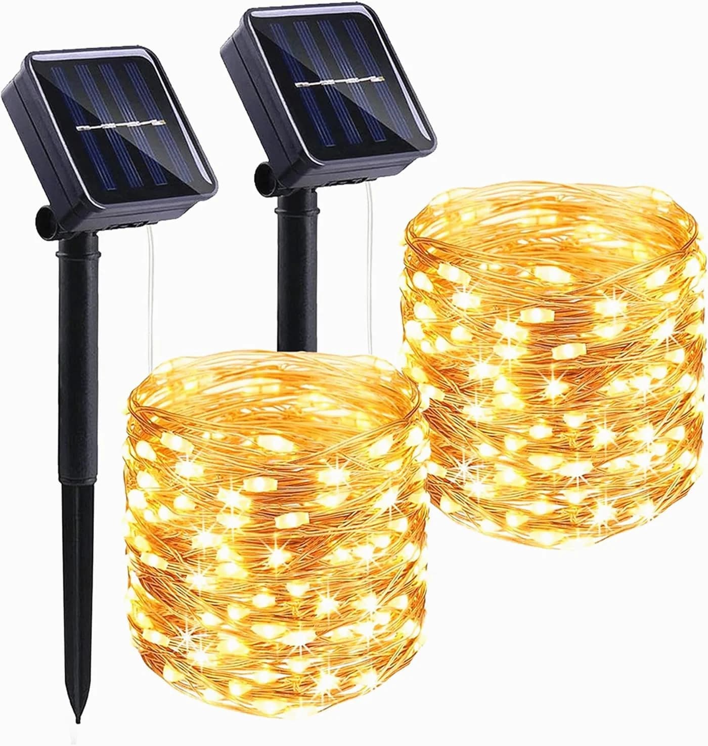 Litogo Guirnalda LED Solar 2 Pack 22M — 240 LEDs Luz Cálida