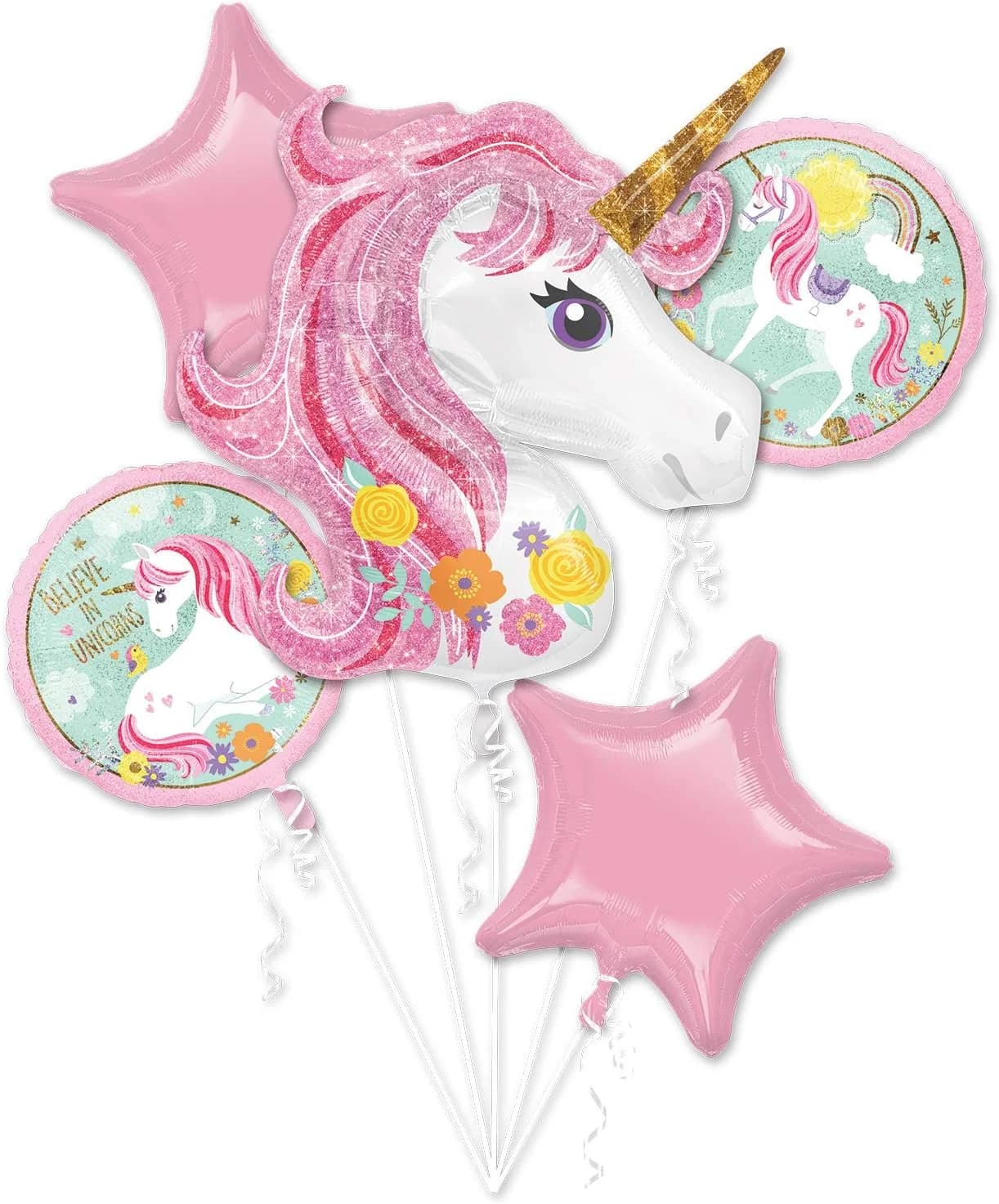 Amscan Bouquet Magical Unicorn — Globos Foil Kit Decoración Fiesta