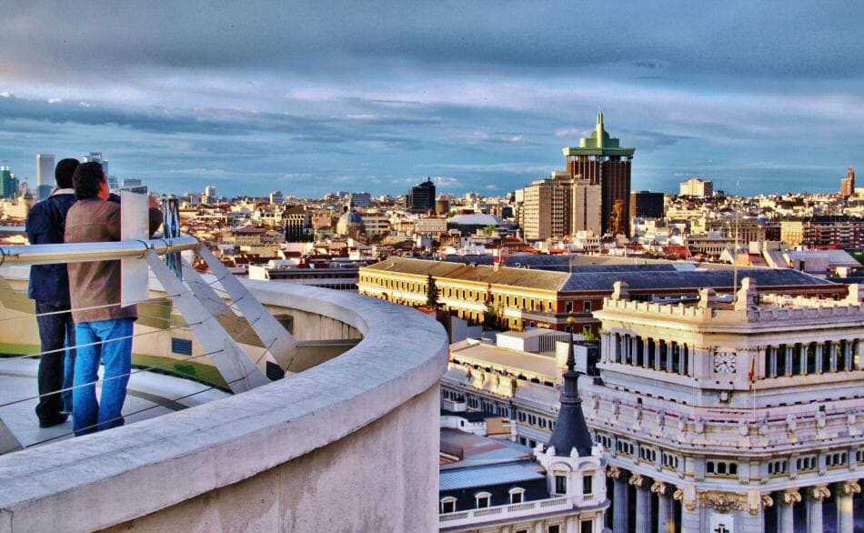 Azotea del Círculo de Bellas Artes con vistas a la Gran Vía