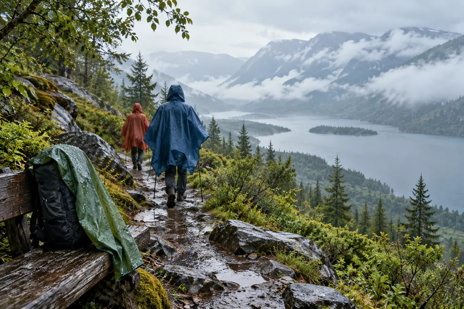 Los 5 mejores ponchos impermeables para senderismo y viaje