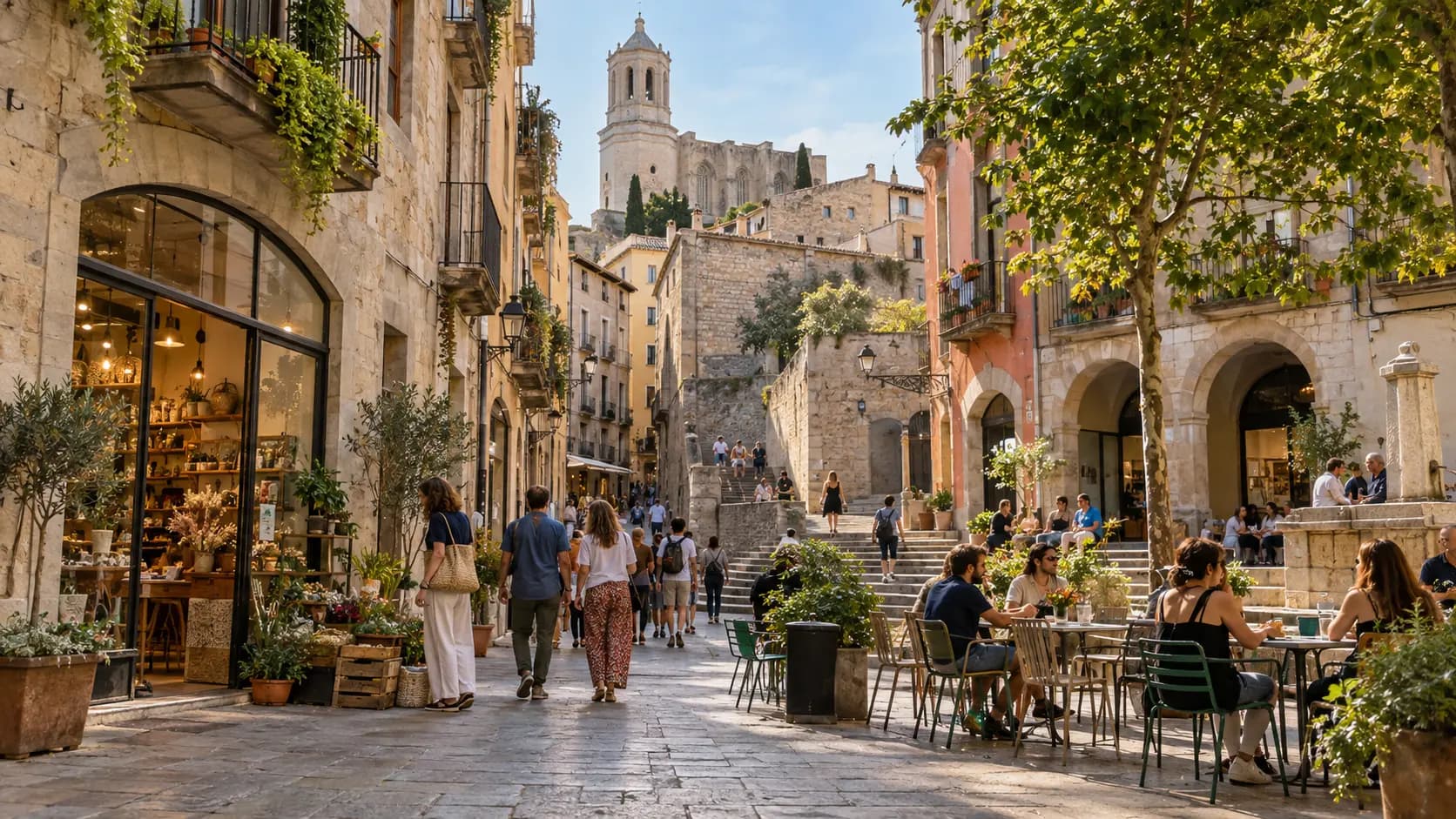 Cinco barrios de Girona para descubrir comercios, plazas y vida cotidiana