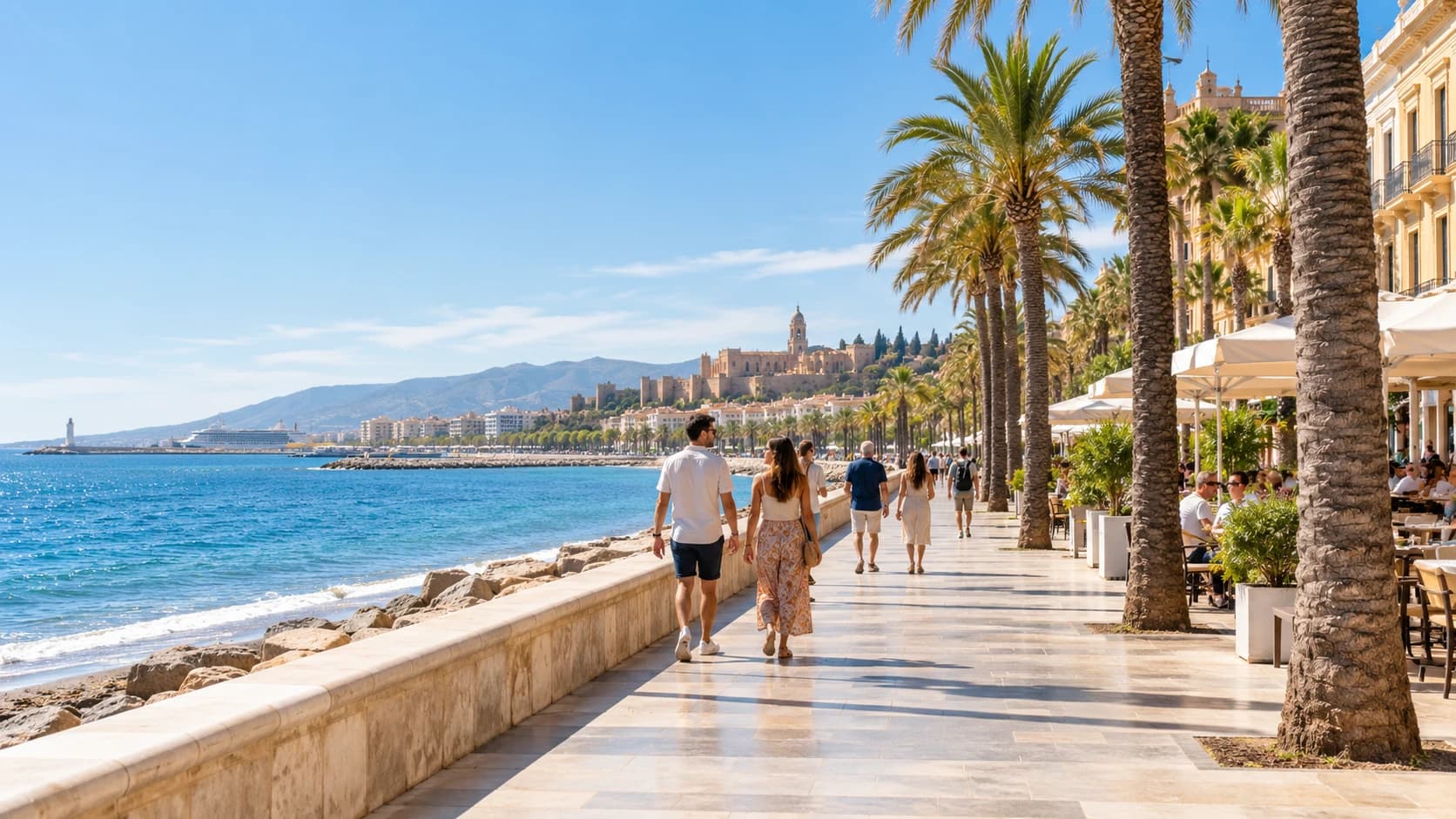 Cinco paseos marítimos de Málaga para caminar, comer y disfrutar del Mediterráneo