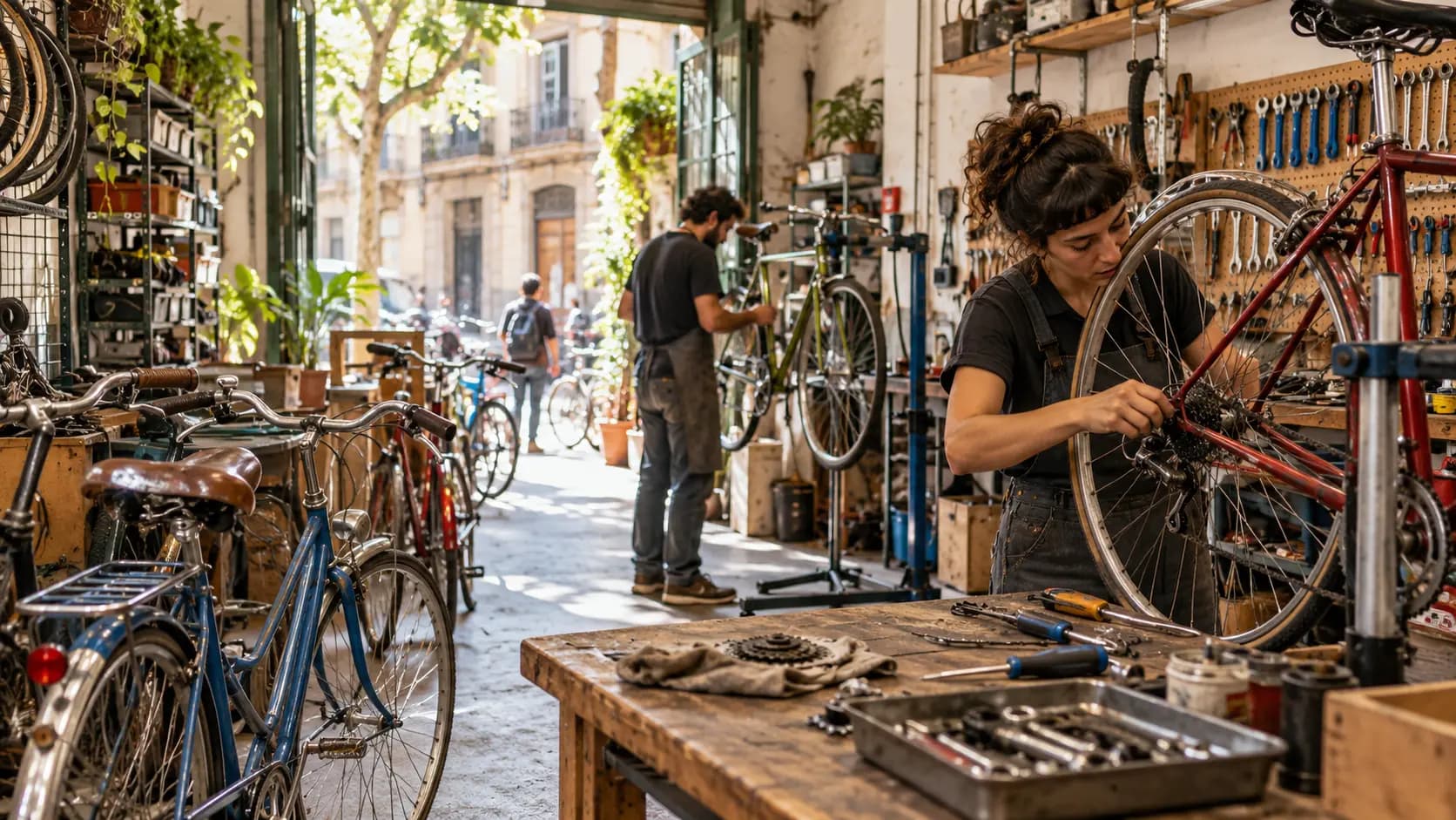 Cinco espacios de reparación y reutilización de bicicletas en Barcelona