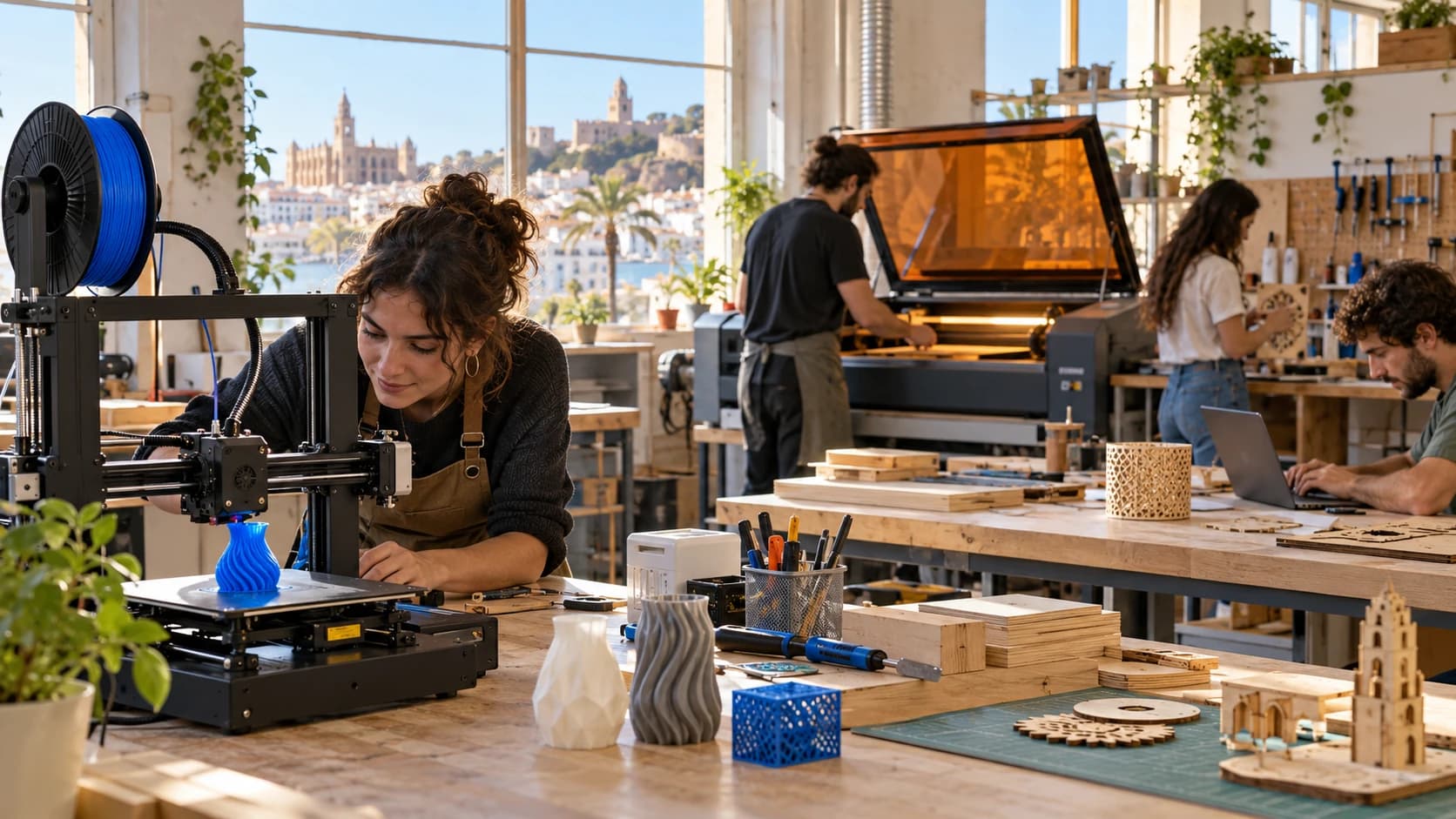 Cinco makerspaces para probar impresión 3D, láser y fabricación digital en Málaga