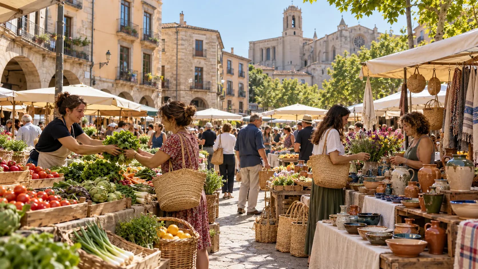 Cinco mercados recurrentes de Girona para comprar producto local, artesanía e intercambio