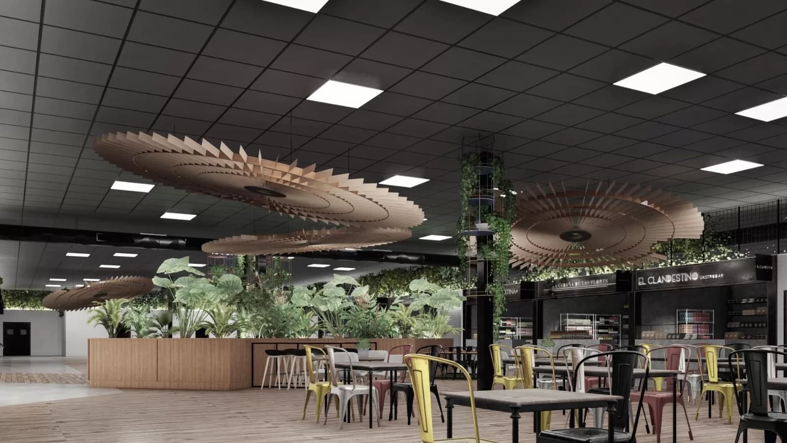 Interior amplio del Mercado de Algirós