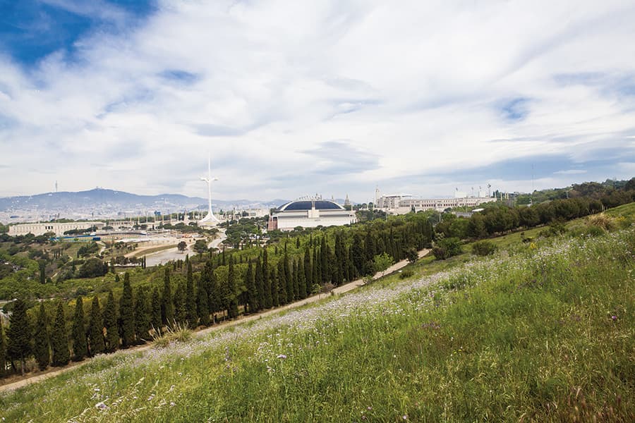 Vistas panorámicas de Barcelona desde Montjuïc