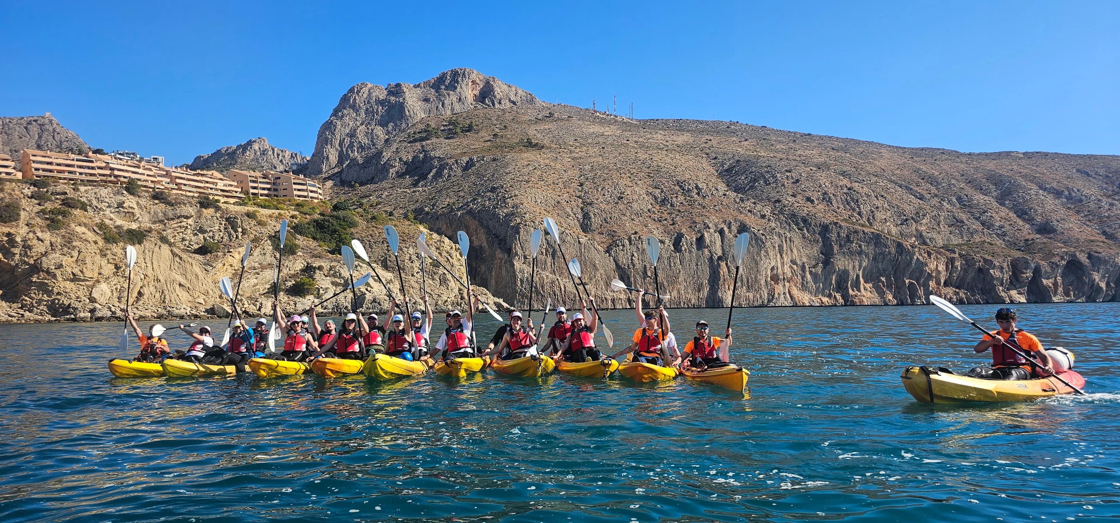 Alicante Aventura kayak nocturno luna Villajoyosa Alicante