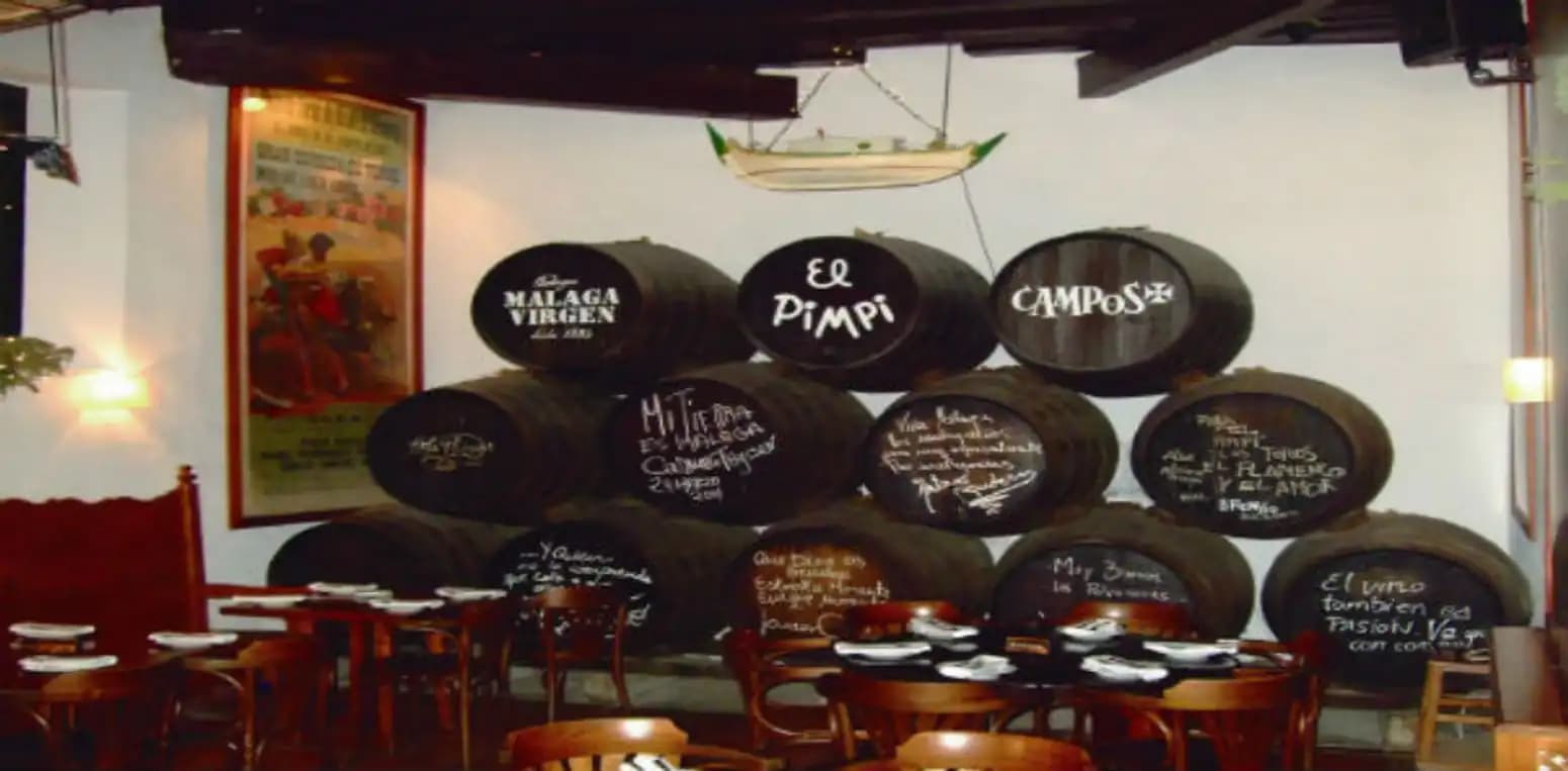 Bodegas El Pimpi caserón siglo XVIII Málaga