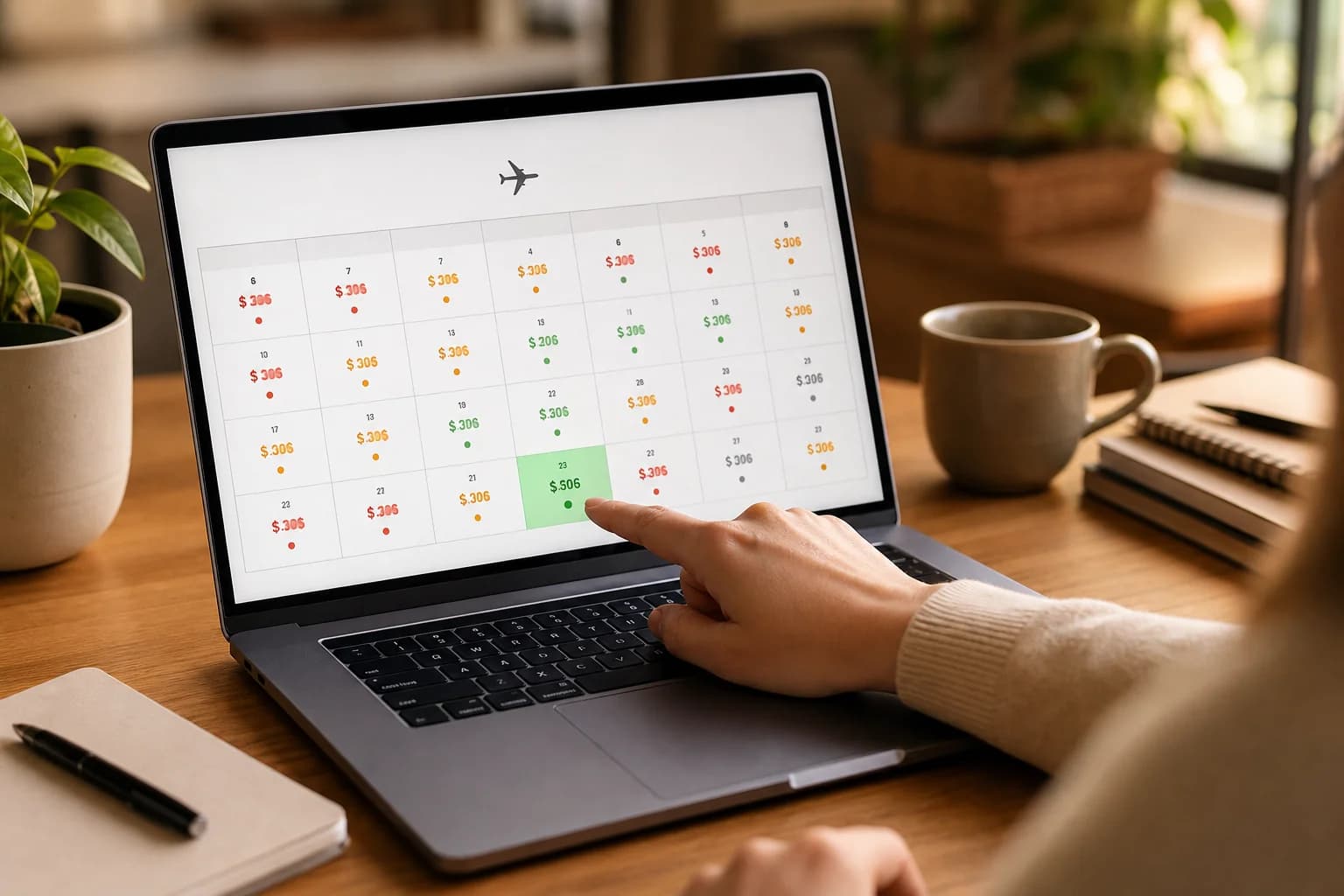 Calendario precios vuelos Google Flights comparativa fechas