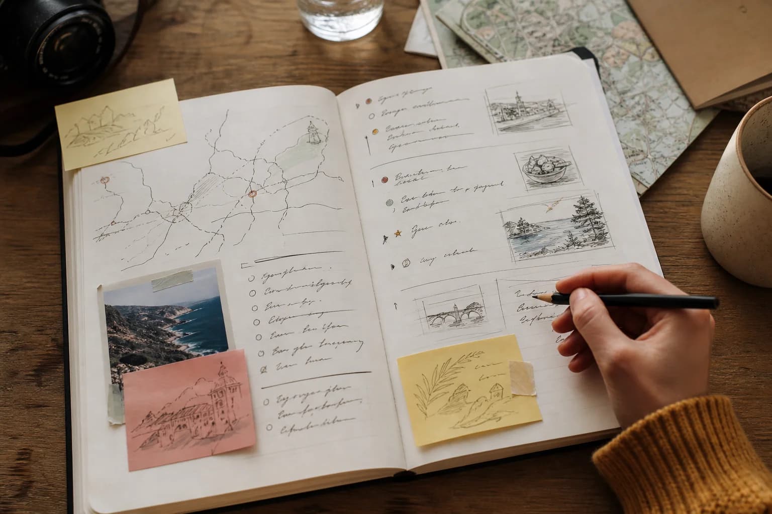 Itinerario actividades cuaderno viaje planificación flexible