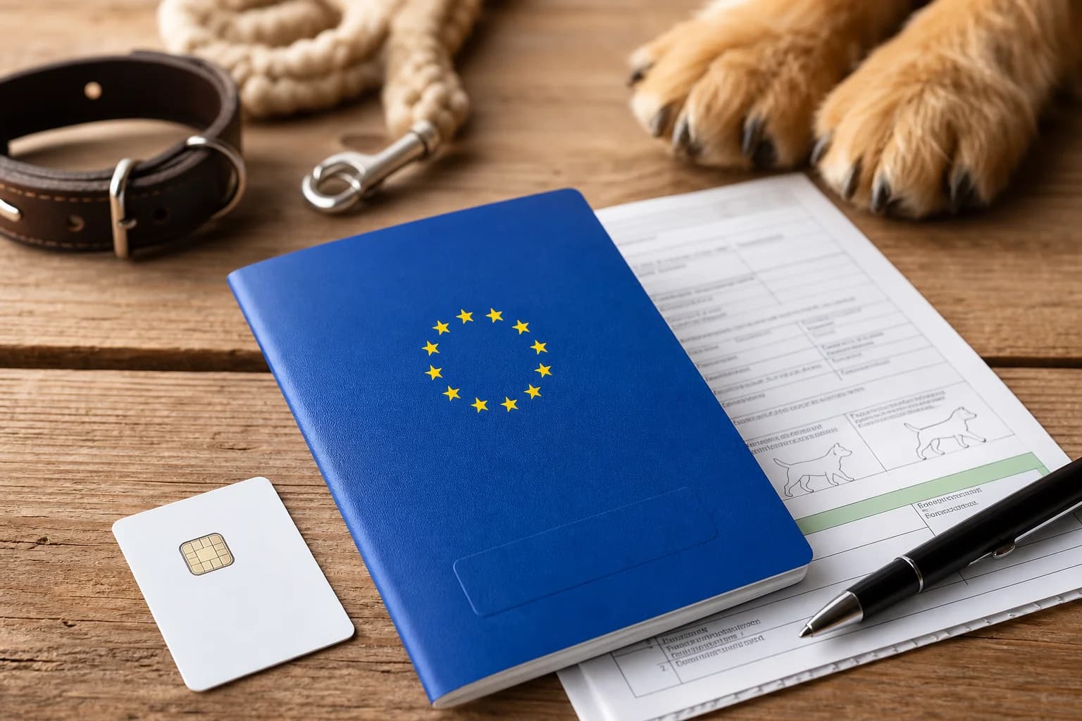 Documentación mascota pasaporte europeo veterinario microchip
