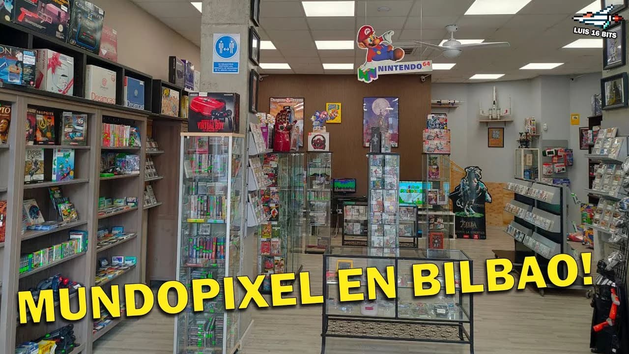 Mundopixel tienda videojuegos retro Casco Viejo Bilbao