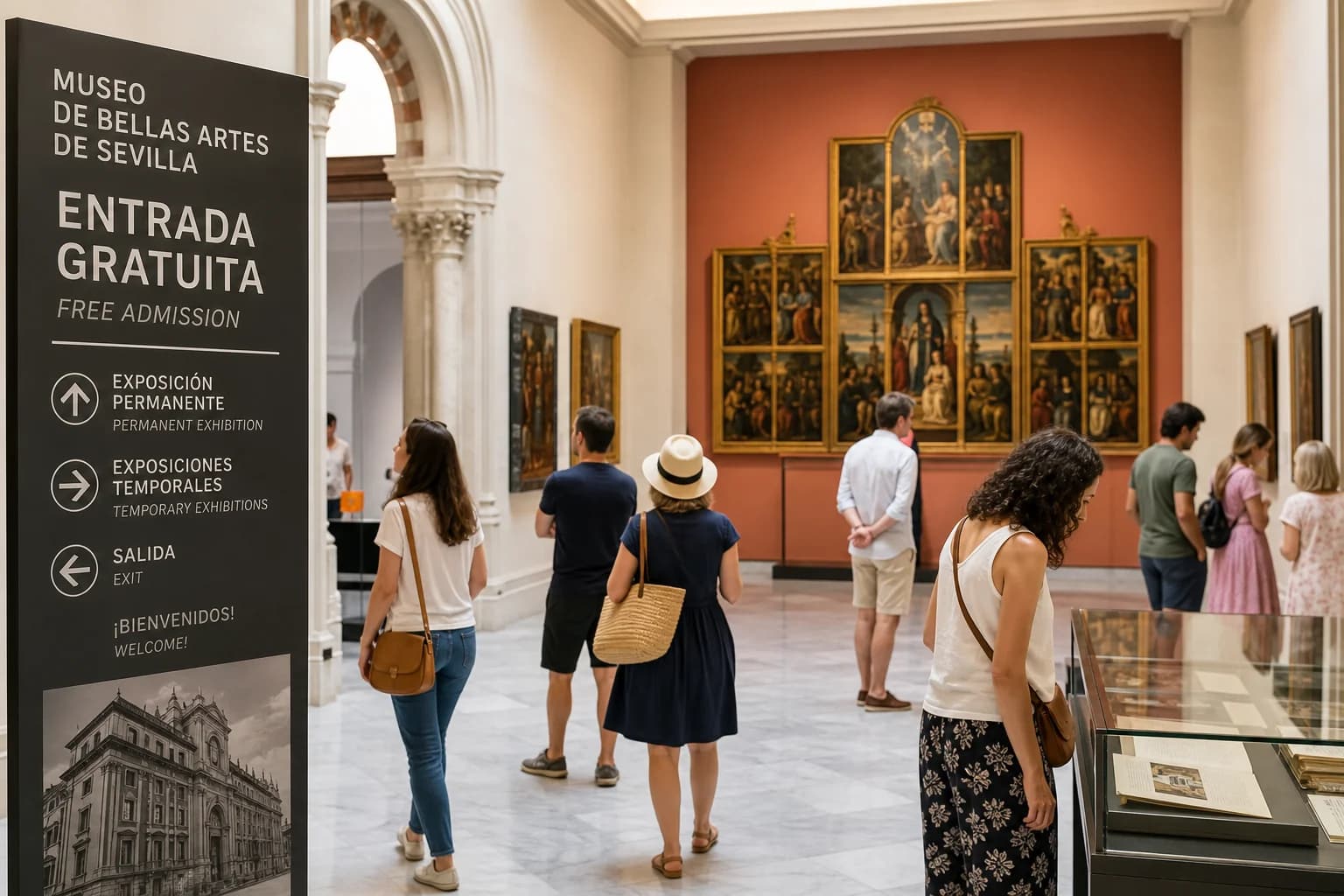 Visitante museo gratuito España colección permanente