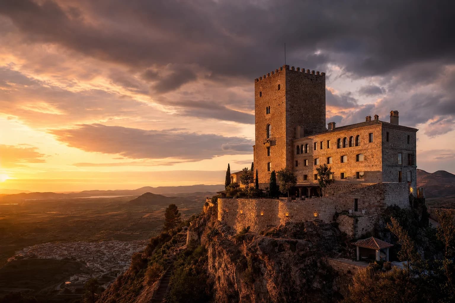 Parador Nacional castillo medieval vista España