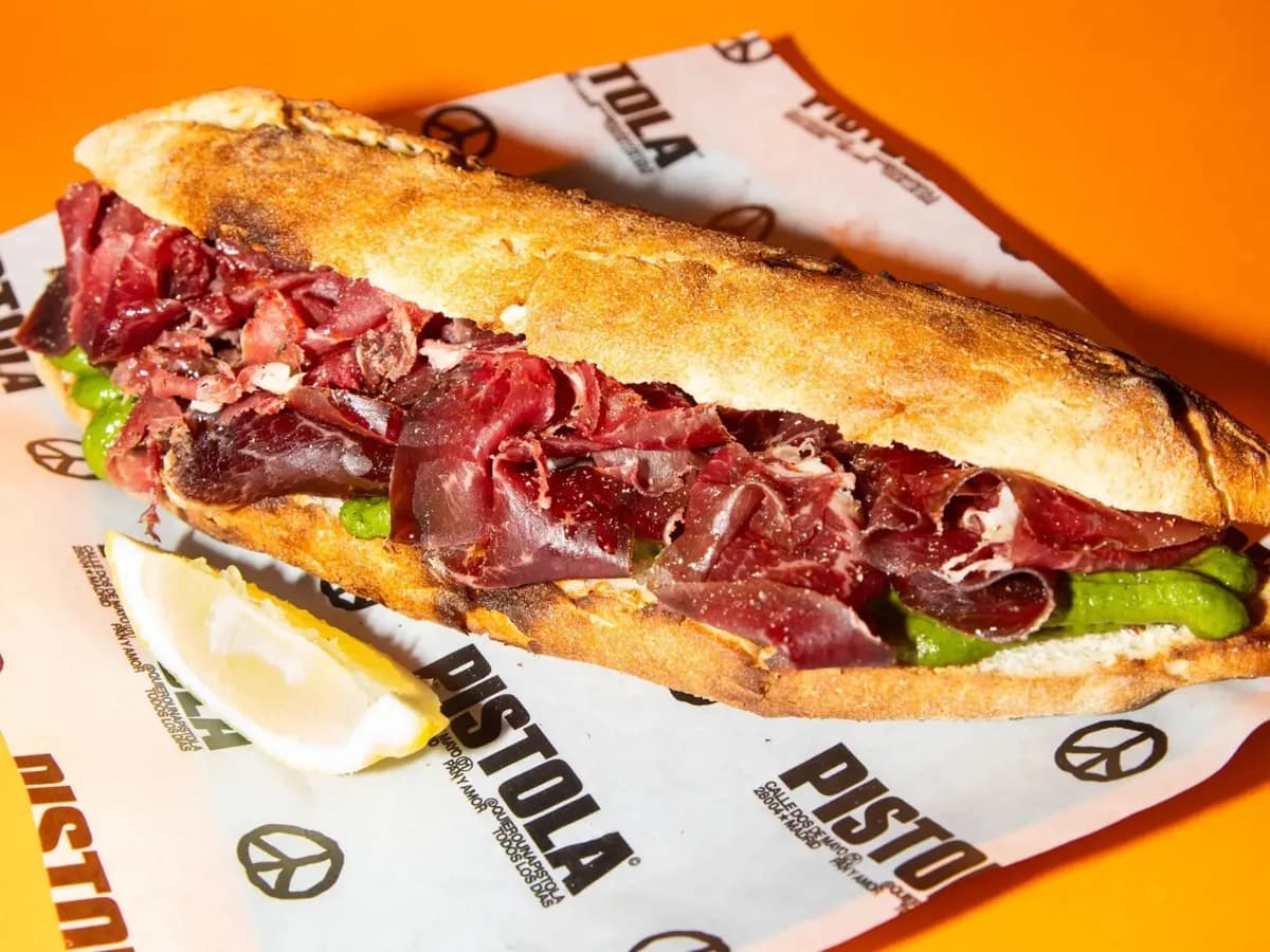 Bocadillo gourmet en Pistola