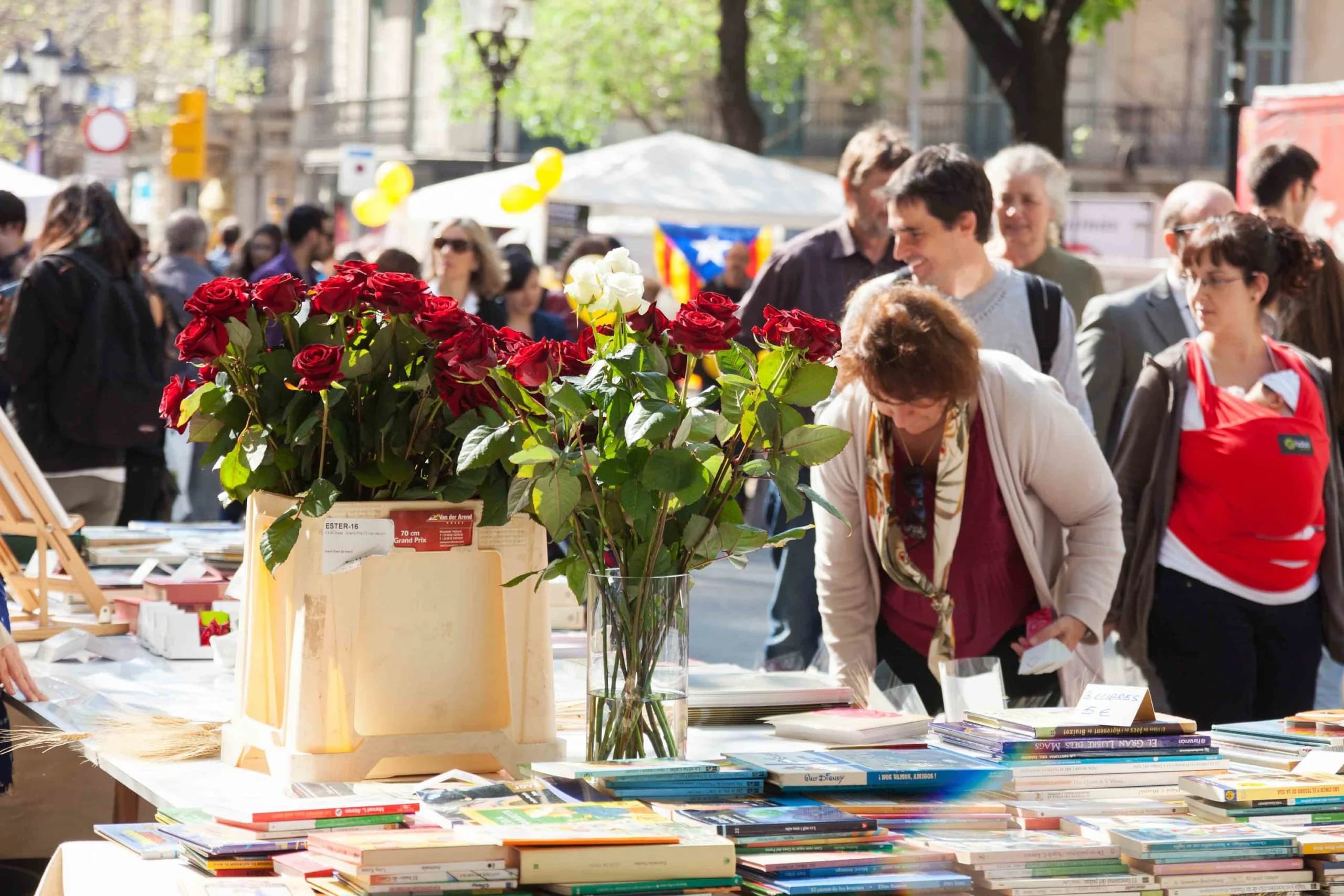 Sant Jordi feria libros rosas Andorra la Vella
