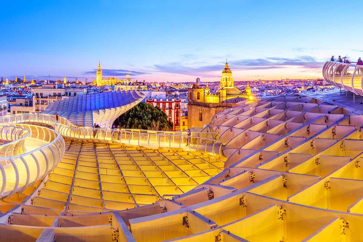 Vista desde Las Setas al atardecer