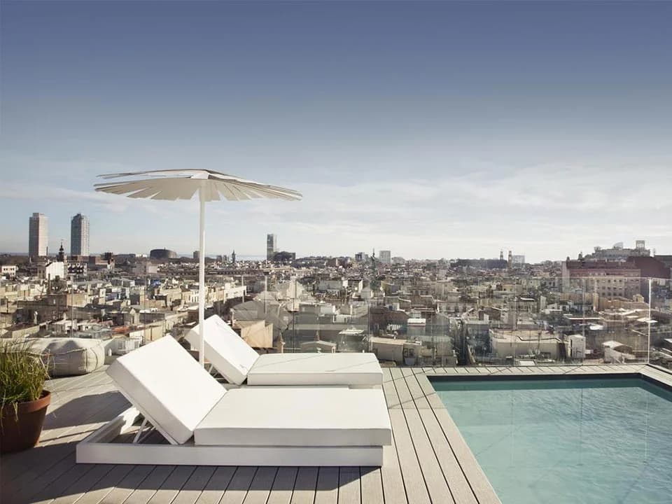 Terraza del Claris rooftop hotel Barcelona