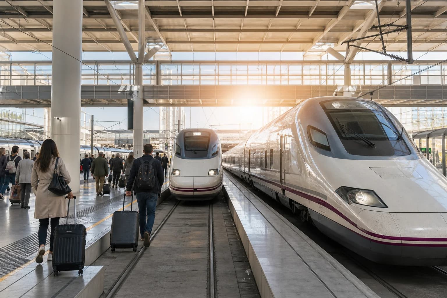 Andenes estación AVE alta velocidad España