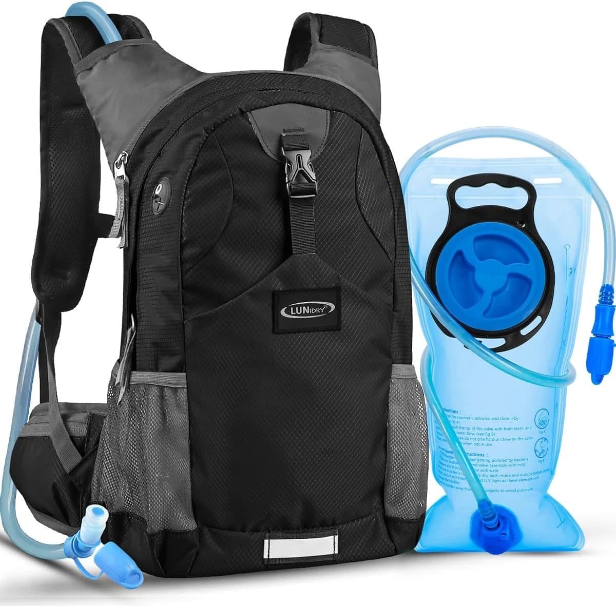 20L Mochila de Hidratación, Mochila con Bolsa de Agua 2L, Mochilas Trail Running para Correr, Ciclismo, Camping, Bicicleta Senderismo, Mochila con Sistema de Hidratación para hombresy Mujeres