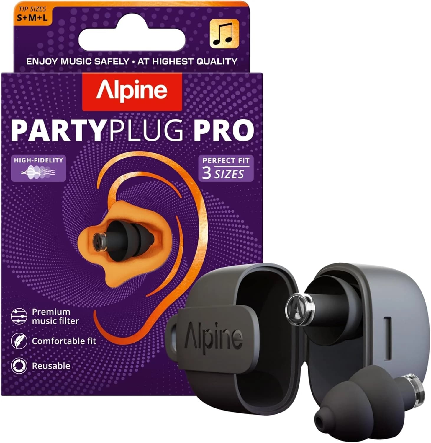 Alpine PartyPlug Pro — Tapones Filtros Lineales Música