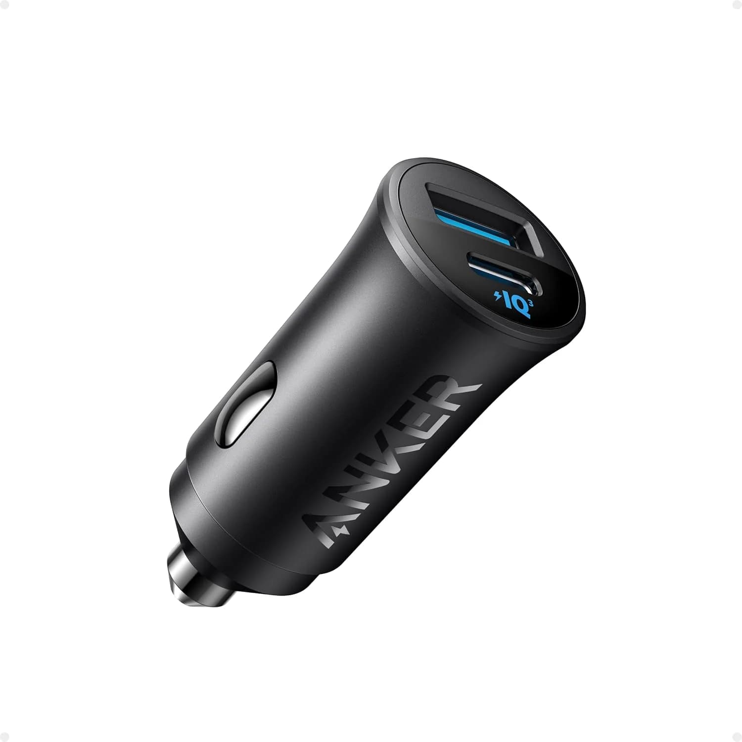Anker Cargador Coche USB-C 30W — 2 Puertos PowerIQ 3.0