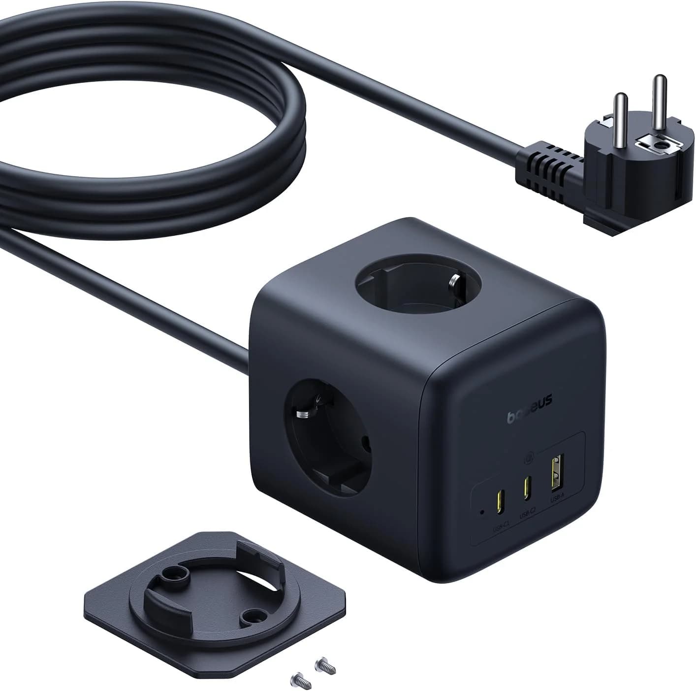 Baseus Regleta de Viaje USB-C — Enchufes y Puertos en tu Mochila