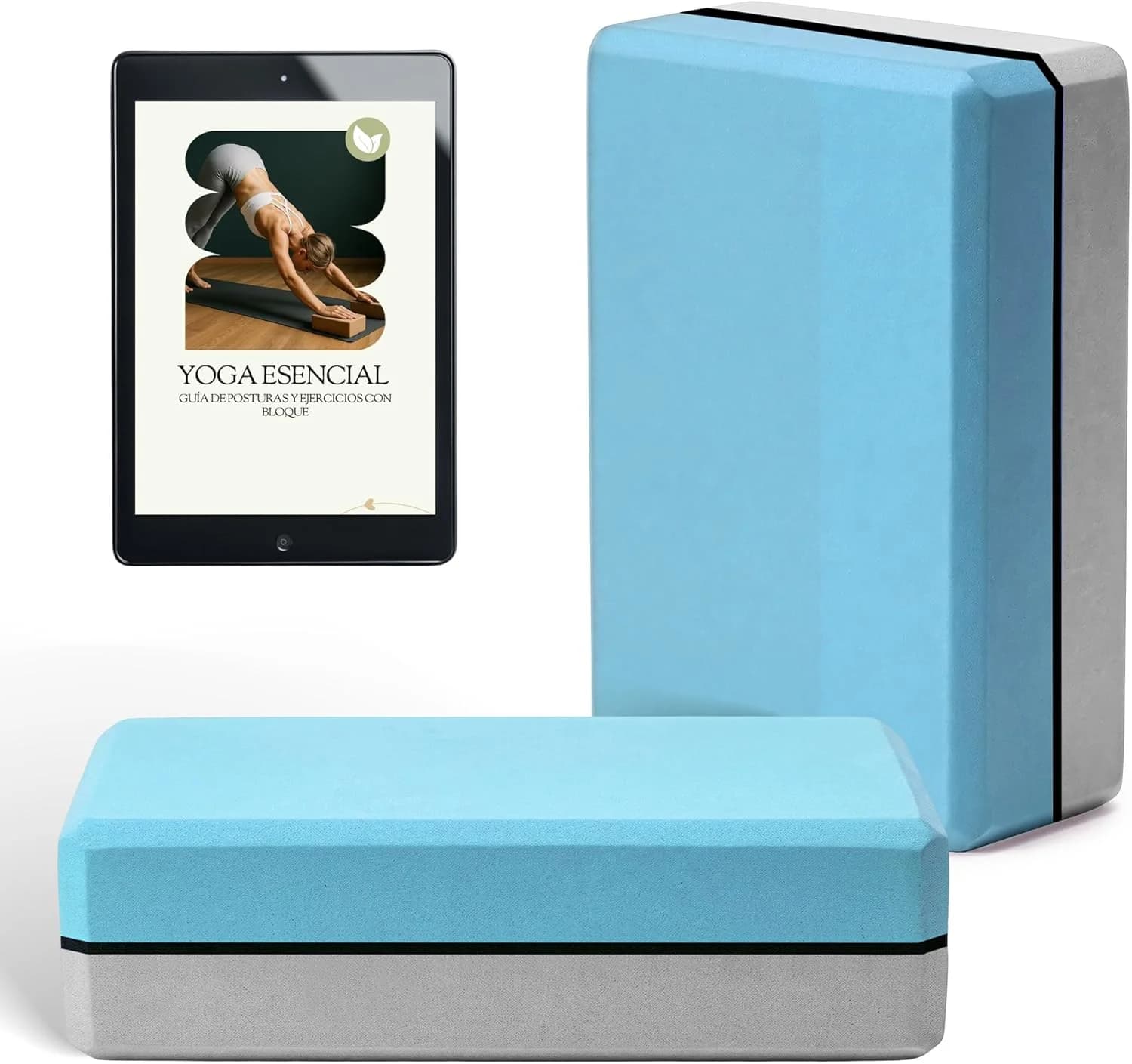 Pack 2 Bloques de Yoga de Espuma EVA — 22,5x15x7,5cm