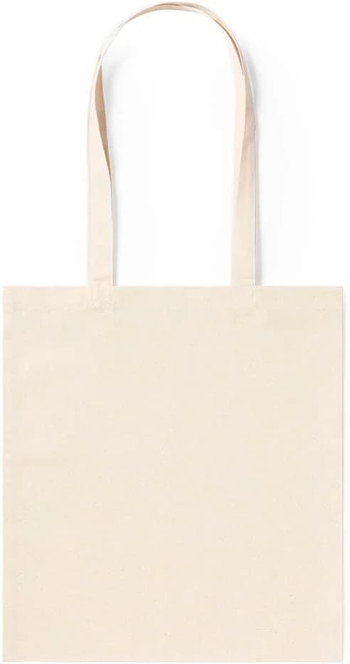 Bolsa de Tela de Algodón Reutilizable — Asas Largas y Resistente