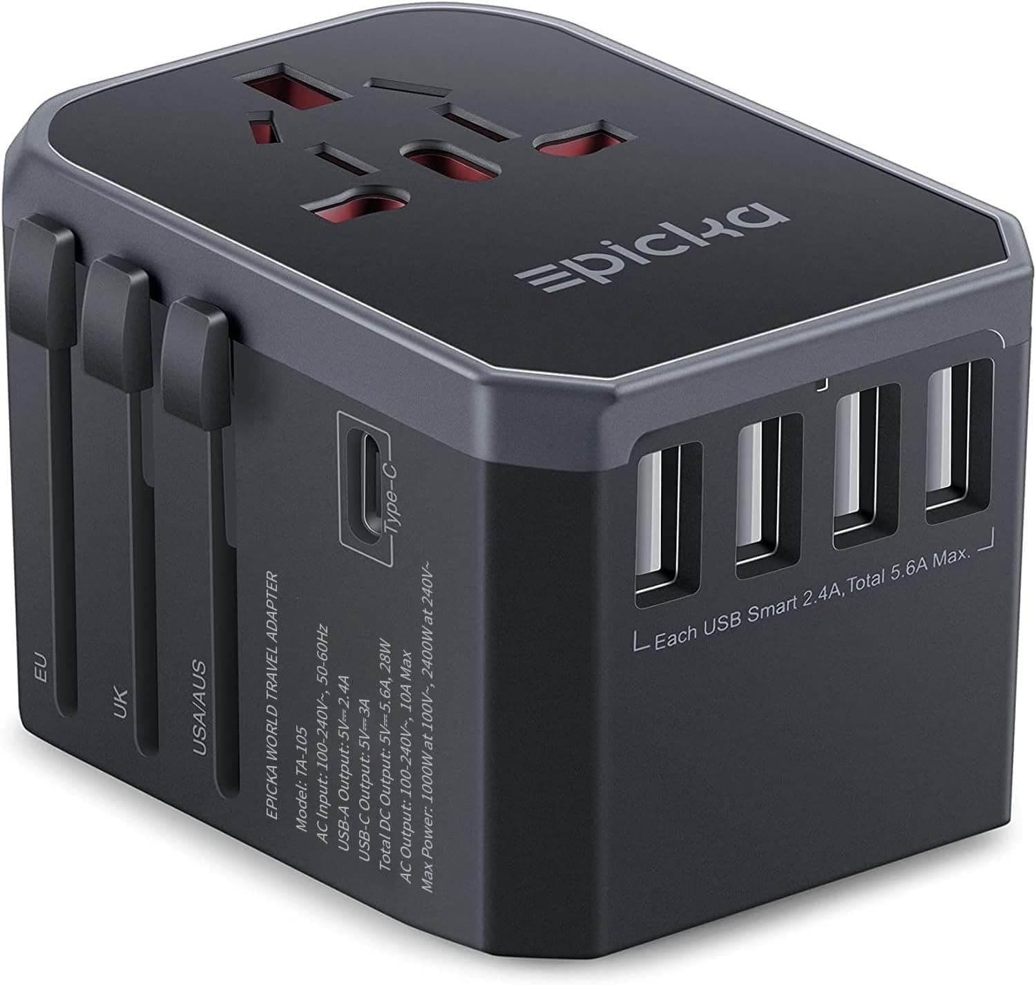 Epicka Adaptador Universal — Sistema 6 en 1 con USB-C