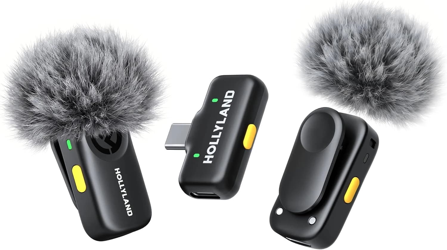 Hollyland Lark A1 (2TX + USB-C RX) Micrófono Inalámbrico para iPhone/USB-C