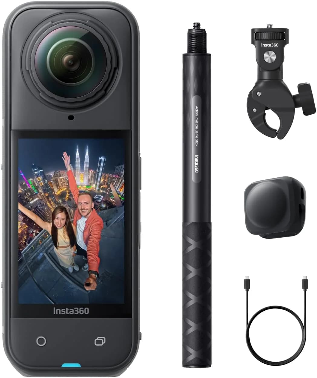 Insta360 X5 — Cámara 360° con Selfie Stick