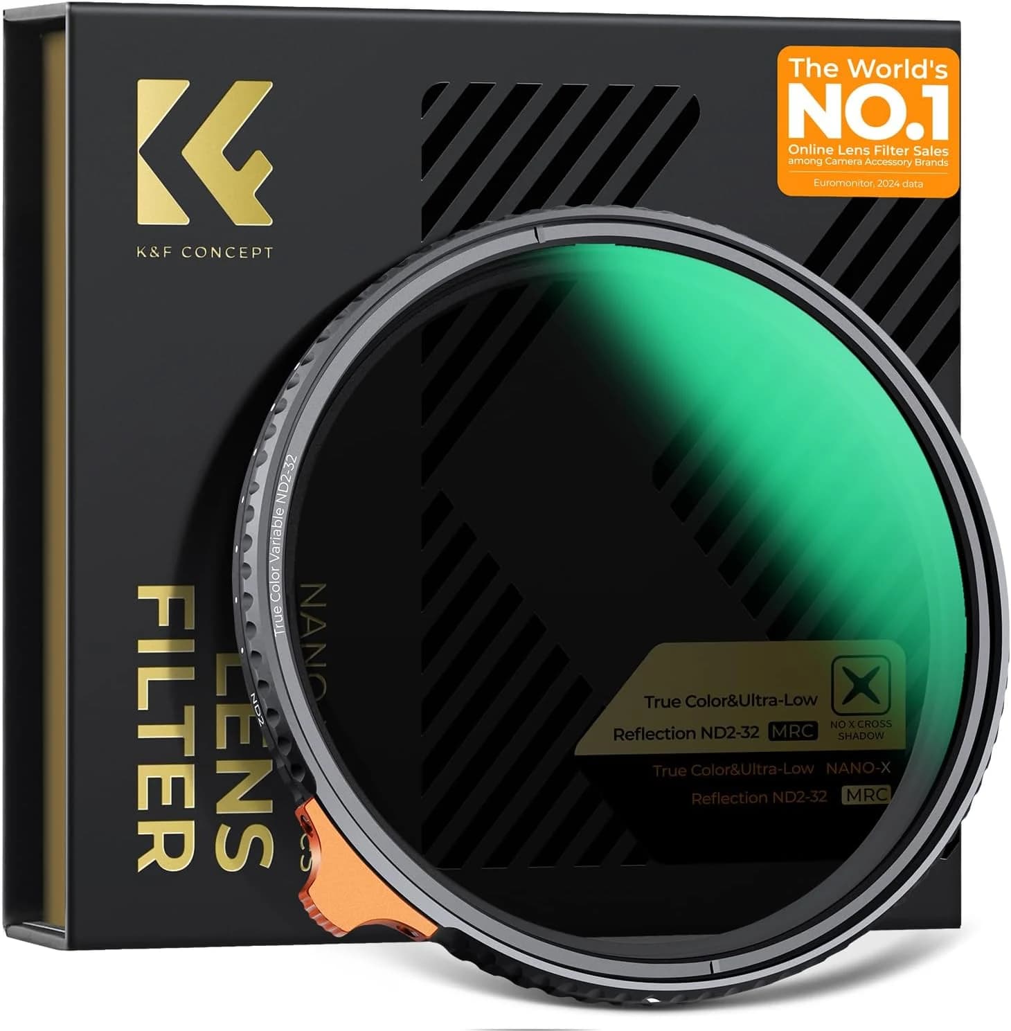 K&F CONCEPT Nano-Xcel 67MM Filtro ND2-32 True Color&Reflectividad Ultrabaja