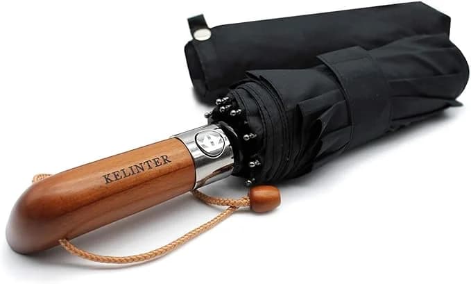 KELINTER Paraguas Plegable Automático — 10 Varillas Resistentes