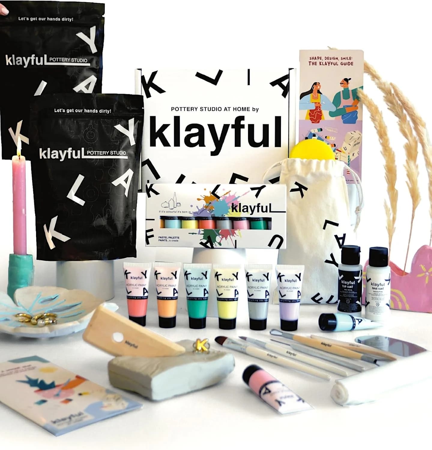 KLAYFUL Kit Arcilla Secado al Aire — Cerámica sin Horno