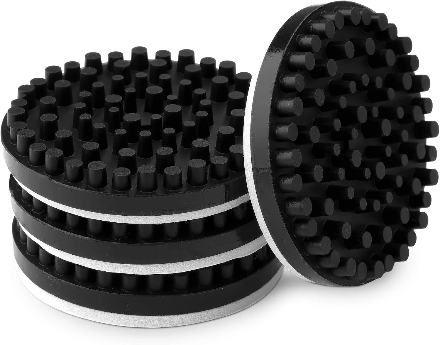 kwmobile Piezas de amortiguador de sonido - Kit de 4x Goma de silicona antivibración para altavoces tocadiscos vinilos equipo de sonido home cinema