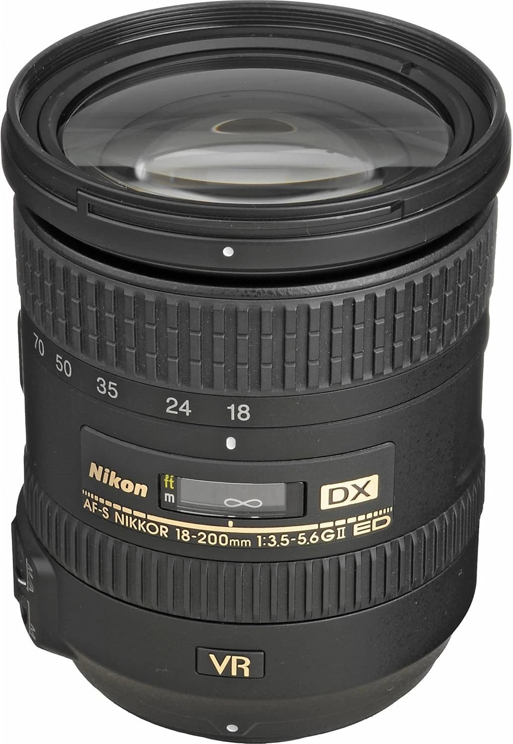 Nikon AF-S DX 18-200mm F3.5-5.6 G ED VR II - Objetivo con Montura para Montura F de Nikon (Distancia Focal 27-300mm, Apertura f/3.5, estabilizador de Imagen)