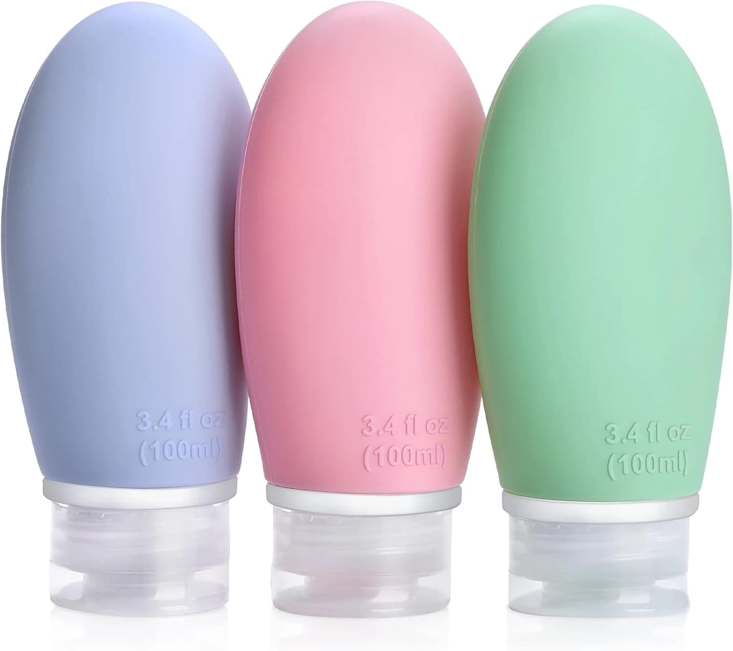 Opret Botes Viaje 3 Piezas 100ml Silicona para Gel a Prueba de Fugas