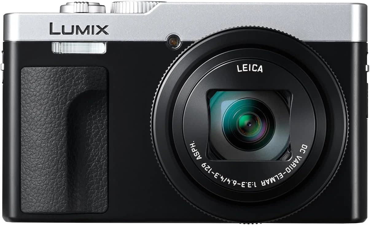 Panasonic LUMIX DC-TZ99E-S Cámara Compacta con Zoom para Viajes, Lente Leica DC, Zoom de 30x, 20,3 MP, Video 4K 30p, Monitor Inclinable, Wi-Fi, Bluetooth, Color Argento