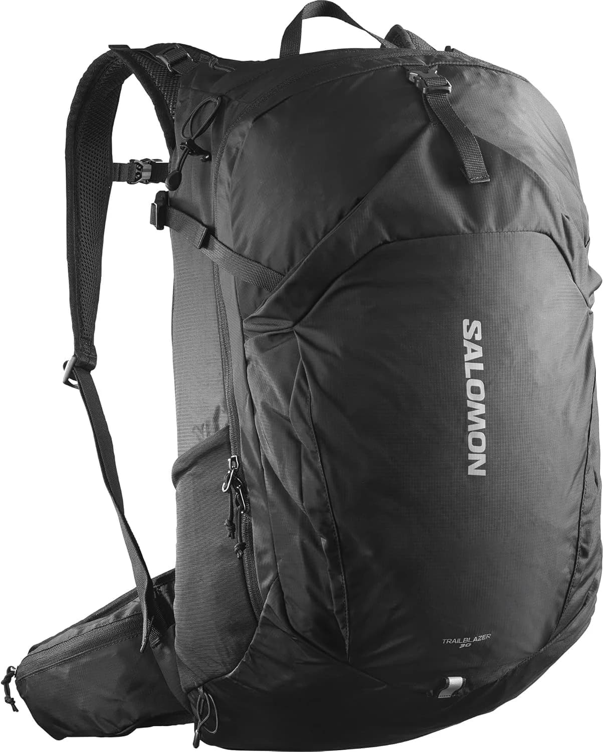Salomon TRAILBLAZER 30 Mochila senderismo versátil, tejidos calidad, almacenamiento 30L, arnés cómodo, compresión para aventuras urbanas
