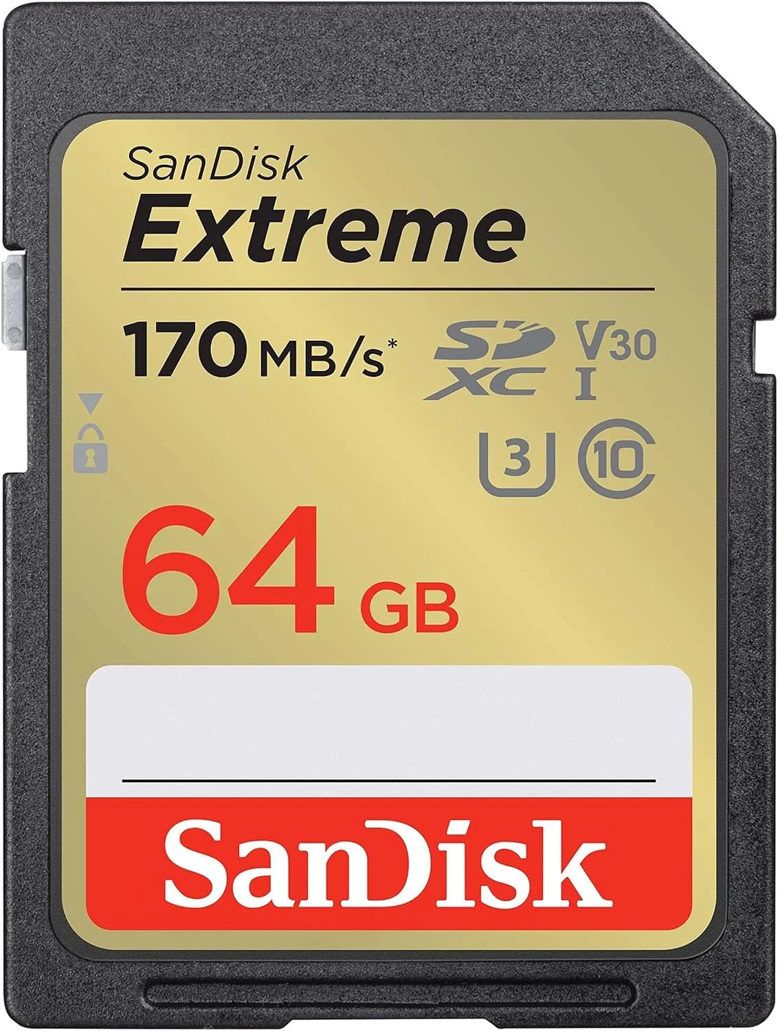 SanDisk Extreme SDXC Tarjeta SD 64 GB (SD Card UHS-I, V30, hasta 170 MB/s, Software de recuperación de datos RescuePRO Deluxe, SanDisk Quicklow Technologie, 4K UHD Videos, Class 10, U3