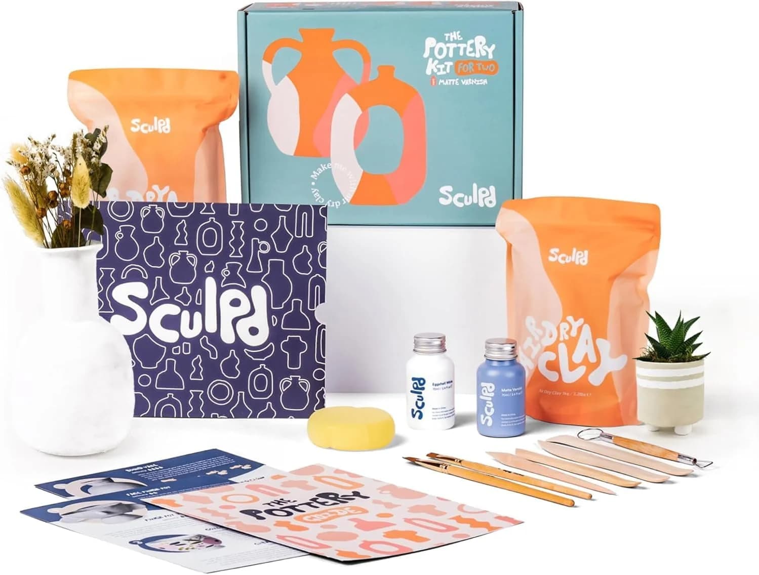 Sculpd Kit de Cerámica Barniz Mate — Kit Alfarería Principiantes