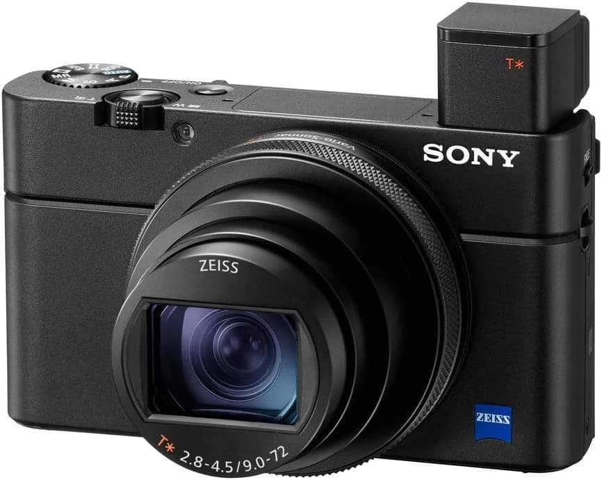 Sony DSCRX100M7AB.CE3 Cámara Compacta Premium Avanzada, Sensor Tipo 1.0, AF inigualable, 4K HDR, Rendimiento de Velocidad Superior, Negro, Cargador Incluido
