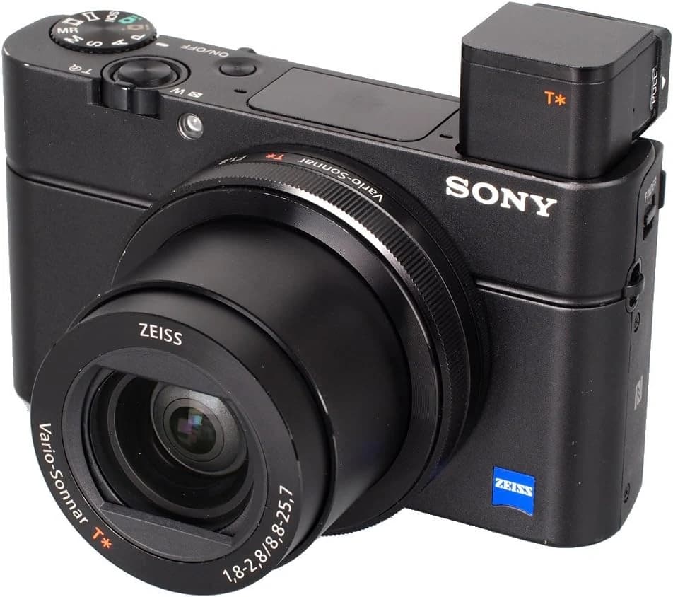 Sony RX100M3 - Cámara Compacta Premium Avanzada (Sensor tipo 1.0, Objetivo Zeiss 24-70 mm F1.8-2.8 y Pantalla abatible para Vlogging), Color Negro
