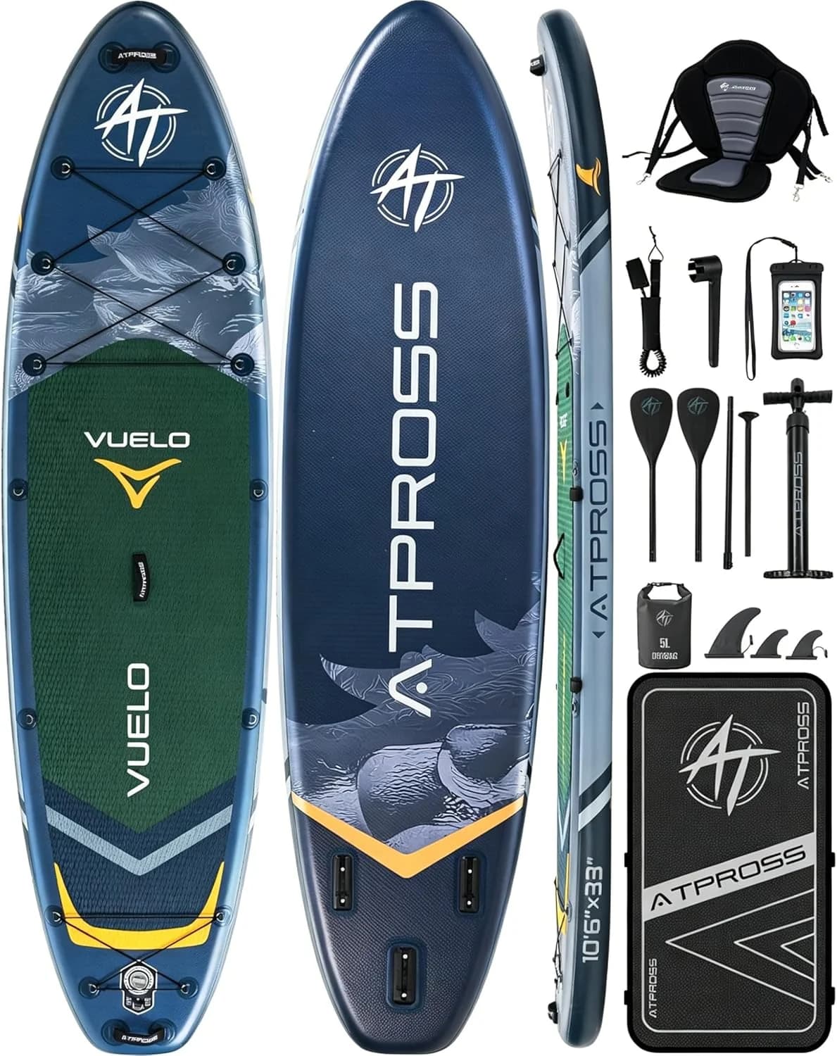 Tabla SUP Hinchable con Kayak 320x84cm — Para 2 Personas (200kg)