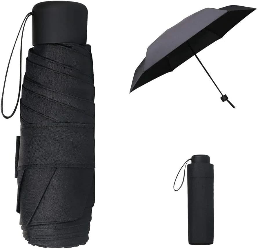Vicloon Mini Paraguas de Viaje — Ultracompacto 17 cm Anti-UV
